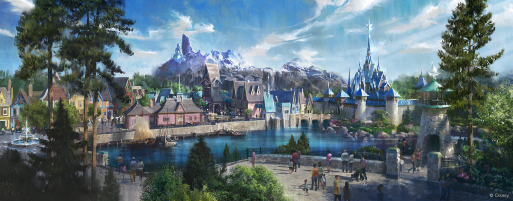 Concept art for the upcoming Frozen land, part of the Walt Disney Studios Park expansion