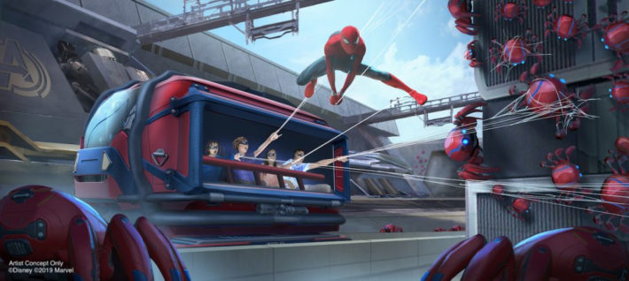 Web-Slingers: A Spider-Man Adventure see Spidey join guests aboard their WEB Slinger Vechicles